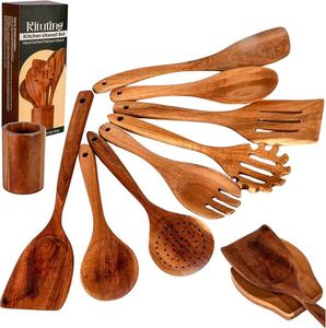 Eco Friendly Wooden Spoon Cutlery Bundle Natural Kitchen Dining Utensil Tableware Set Sustainable Choice Functional - Product Image 5