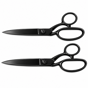 Black Stainless Steel Tailor Scissors Smooth Edge Industrial Grade <b>Fabric</b> Sewing <b>Shears</b> Plastic Handle - Product Image 1
