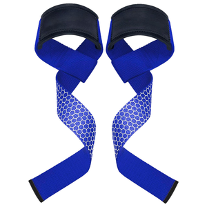 Sangles de maintien ajustables en coton de qualité supérieure, antidérapantes, rembourrées roses, pour hommes et femmes, pour la musculation et l'entraînement en salle de sport - Product Image 5