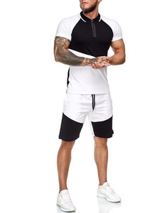 Ensemble de survêtement léger en polyester jaune pour garçons Oye Hoye International, col rond, manches courtes, shorts, poches latérales, coupe classique - Product Image 6