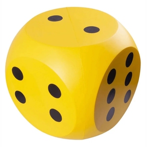 Dés en résine jaunes à 6 faces personnalisés en usine, dés en résine de taille standard à coins arrondis pour jeux de société, vente en gros - Product Image 2
