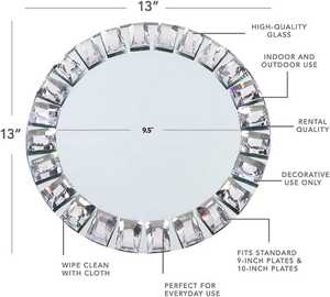 Platos de cristal plateados de lujo al por mayor, platos de cristal para la cena, para bodas, decorativos y personalizables - Product Image 5