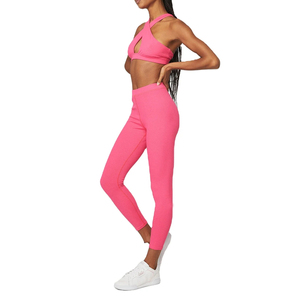Unisex Plus Size Yoga Set with Lace & Belt Striped/Gingham Pattern Rhinestone Decorations-Active Wear Sportswear - Product Image 1