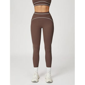 Ensemble de yoga élégant pour femme, style actif, short taille haute à dentelle, 2 pièces, séchage rapide, respirant, vêtements de sport - Product Image 5