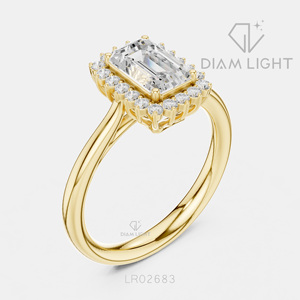 Bague de fiançailles en or blanc 14 carats avec diamant de laboratoire de 1,04 carat, coupe radiante, bague de mariée, certifiée IGI, bijoux fins, cadeau pour femme - Product Image 6