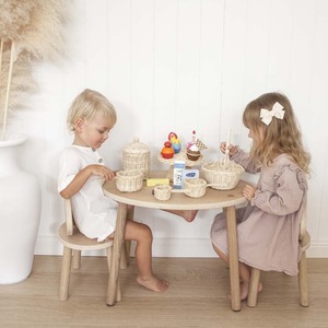 Jouets de cuisine en bois sélectionnés pour enfants, pour jeux de rôle, faits à la main, en rotin naturel, avec casseroles et poêles. - Product Image 4
