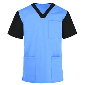 High Quality Men <b>Scrub</b> <b>Tops</b> Cotton Polyester Spandex Custom Short Sleeve Doctor Uniform Hospital Use Men <b>Scrub</b> <b>Tops</b> for Adult - Product Image 2