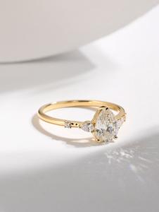 Anillo de Plata S925 con Moissanita, Diseño de Pétalos, Unisex, Sensual, Lujoso, Eterno, Regalo de Boda, Mozambique - Product Image 4