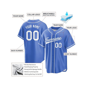 Maillots de baseball personnalisés unisexes pour équipes, ligues et clubs compétitifs, personnalisation complète, tissu de haute qualité en soie/coton, 3D - Product Image 6