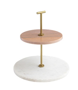 Support de gâteau rond en bois à la mode de haute qualité présentoir de Cupcake de service élégant pour Desserts Fruits Snack & Candy - Product Image 1