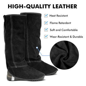 Cubrezapatos de Soldadura de Cuero Vacuno de Alta Resistencia y Calidad Premium, Todas las Tallas, Ropa de Trabajo, Protección y Seguridad en Venta - Product Image 2