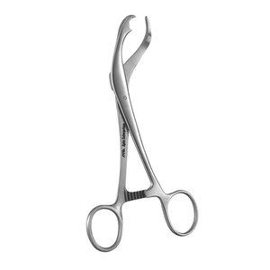 Pince chirurgicale à maintien osseux, courbée latéralement, 175 mm (6 7/5 pouces), fixation à vis et cliquet, largeur de mâchoire 5 mm, instrument orthopédique - Product Image 5