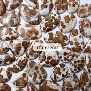Granate 100% Natural en Wollastonita, Gema Suelta en Cabujón, Lote al por Mayor de Gemas Sueltas, Formas Variadas y Gemas Finas para Joyería - Product Image 3