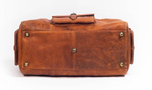Sac à bandoulière vintage en cuir véritable imperméable grande capacité, sac fourre-tout multifonctionnel unisexe en cuir Crazy Horse pour voyage - Product Image 2