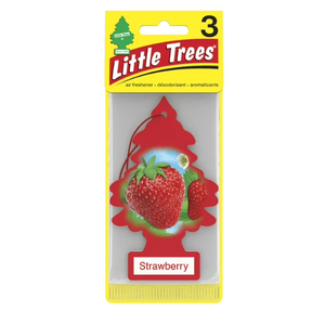 Per piccoli alberi Confezione da 3 deodoranti per auto e aromaterapia per aromi di fragole per fragranza interna - Product Image 1