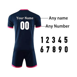 Uniforme de Fútbol Transpirable de Manga Corta, 100% Poliéster, Nombre del Equipo Personalizado, para Primavera/Verano/Otoño - Product Image 6