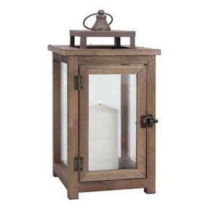 Lanterne à bougie en bois rustique pour la décoration de salon, la réception de mariage, les présentations saisonnières et les centres de table - Product Image 6