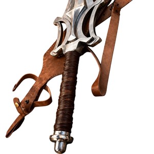 Espadas LEGACY, Espada He-Man de Acero Inoxidable Hecha a Mano, Réplica con Funda de Cuero, Decorativa para Montar en la Pared, Coleccionable - Product Image 2
