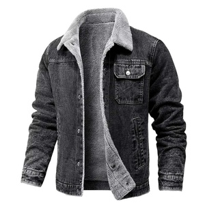 Sherpa Trucker Jacket Outwear Insulated Winter <b>Coat</b> Cozy Fleece Collar Cold Climate Casual Apparel Premium Wholesale Collection - Product Image 2