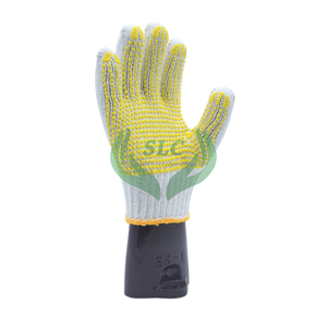 Gants durables en coton blanc blanchi avec des gants de sécurité antidérapants pour une protection accrue dans divers environnements de travail - Product Image 5