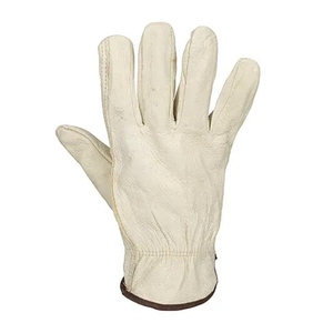 Top Cowhide Grain Leather Unlined Cotton Cuff <b>Drivers</b> <b>Gloves</b> High Performance Work Protection Abrasion Resistant Durable <b>Gloves</b> - Product Image 4
