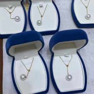 S925 Pure Silver Freshwater Pearl Necklace with Classic <b>Melon</b> <b>Seed</b> Buckle Pendant Strong Light Purple Single Necklace - Product Image 3