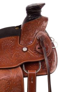 อานม้าหนังตะวันตกพร้อมชุดตะปูม้า,อานหนังแท้อานแข่งภาษาอังกฤษ - Product Image 6