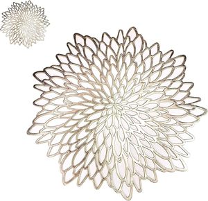 Modern Flower Shape Customizable Diameter Reusable Eco-Friendly Non-Slip <b>Table</b> <b>Mats</b> & Coasters Set for Restaurants - Product Image 5