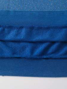 Blue Gradient Rhinestone Hoodies Cotton Fleece Oversized <b>Pullover</b> Hoodies <b>for</b> <b>Men</b> Streetwear Smooth Finish Bulk Supply - Product Image 3