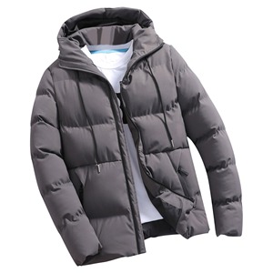 Chaqueta Acolchada de Lona Recubierta para Hombre con Cuello Alto y Diseño con Capucha para Invierno, Servicio OEM, Transpirable y Ecológica - Product Image 3