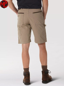 Shorts cargo décontractés pour hommes, 100% coton toile, logo personnalisé imprimé, pantalon court pour l'extérieur, short de travail - Product Image 3