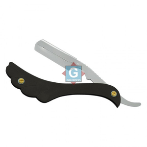 Navaja de Afeitar Recta para Hombre con Mango de Madera y Hoja de Acero Inoxidable, Navaja para Limpiar la Barba - Product Image 6