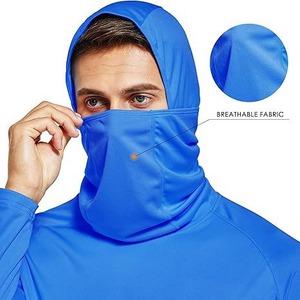 Camisetas de Pesca con Capucha para Pescadores Activos - Protección UPF 50+ Color Degradado Frontal Impermeable Transpirable Antibacteriano de Secado Rápido - Product Image 4