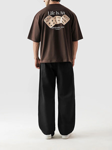 <b>Men</b>’s Minimalist Slogan <b>T</b>-<b>Shirt</b> Premium Cotton Crew Neck Short Sleeve Casual Graphic Tee Solid <b>Brown</b> Basic Fashion Top Printed Q - Product Image 3