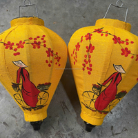 Lanterne en bambou de soie peinte à la main, parfaite pour la fête, le mariage et le festival du Vietnam, livraison rapide au meilleur prix