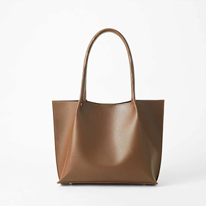 Bolso Tote de Cuero Genuino para Mujer, de Gran Capacidad, con Cierre Abierto, Colores Personalizables, Logotipo Personalizado, de Hombro, a la Moda - Product Image 1