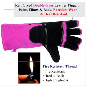 Hot Sale Custom Logo Industrial Waterproof Protection Tig Welding <b>Gloves</b> Top Quality Leather Material Safety Welder <b>Gloves</b> - Product Image 3