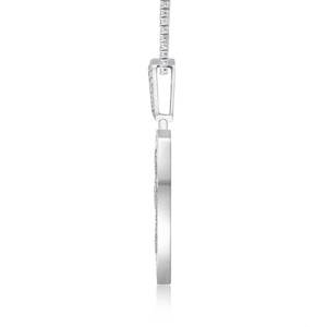 Pendentif tendance en moissanite plaqué platine, unisexe, pour homme et femme, bijoux de fête, serti griffe chrétienne, certifié GRA, taille ronde - Product Image 2