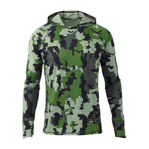Hoodie de pêche à manches longues léger et personnalisé avec protection UPF 50 pour adultes unisexes, en polyester/coton - Product Image 5