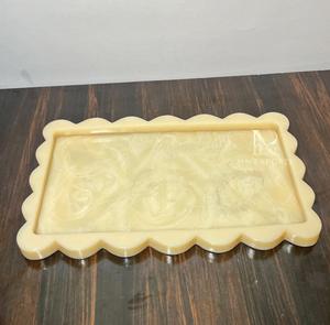 Plateau de service décoratif en résine époxy pour table, présentation alimentaire moderne, compatible lave-vaisselle, multifonction - Product Image 2