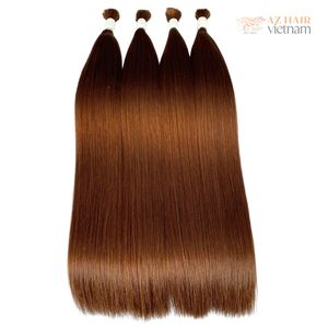 Vente en gros Vendeur de cheveux Remy vietnamien Brun Cheveux raides en vrac Bundle de haute qualité avec un grand stock - Product Image 3