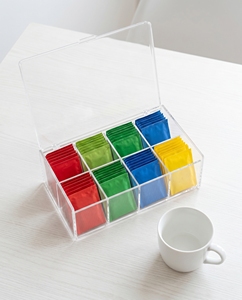 Stylish Modern Acrylic <b>Tea</b> Bag Storage Box Sleek Transparent Design for Eco-Friendly for Effortless Organization Display - Product Image 3
