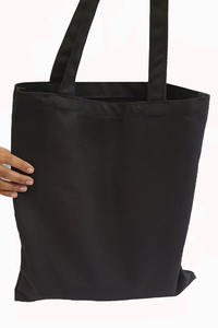 Sac fourre-tout unisexe en coton, grand sac en toile avec fermeture - Noir, sac d'épicerie pour femmes et hommes, pour les voyages et la plage - Product Image 3