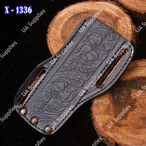 Étui de couteau vintage Western Pancake en cuir fait main sur mesure, pour port horizontal, étui de ceinture pour couteau pliant, chasse, EDC - Product Image 6