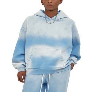 High Quality Men's Winter Hoodie Custom LOGO Heavyweight Washed Distressed Couple Plus Size Hooded Hoodie <b>Jacket</b> 2026 - Product Image 2