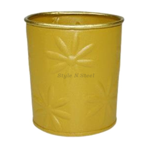 Jardinière Moderne Classique Multi-usages en Fer Peint à la Poudre, Design Floral, Durable, pour Extérieur et Intérieur, avec Drainage - Product Image 1