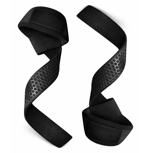 Sangles de musculation professionnelles réglables, antidérapantes, respirantes, en néoprène et coton, haute résistance, unisexe, sans élasticité, pour soulevés de terre - Product Image 1