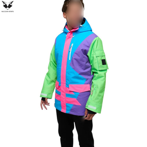 OEM ODM avec le meilleur prix, entièrement personnalisé, design unique à contraste de couleurs, nouvelle arrivée, veste de ski multi-panneaux isolée avec fermeture éclair - Product Image 4
