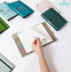 Libreta de Bolsillo Sworld al por Mayor, Tapa Dura de PP, Hojas Sueltas Recargables, Páginas Interiores con Puntos, Organizador Multifuncional - Product Image 4