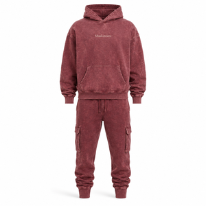 Sudadera de Alta Calidad 100% Algodón French Terry con Lavado Ácido, Estilo Urbano, Color Sólido, con Logotipo Personalizado Serigrafiado - Product Image 3